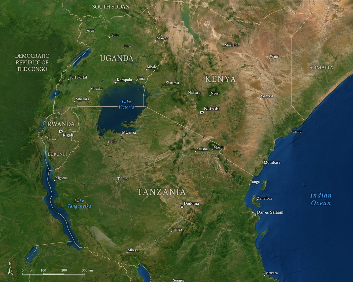 East Africa map